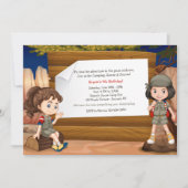 Campings-Mädchen-Einladung Einladung (Vorderseite)