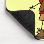 Campings-Mädchen mit Laternen-T-Shirts und Mousepad (Ecke)