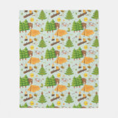 Campings-Muster Fleecedecke (Vorderseite)