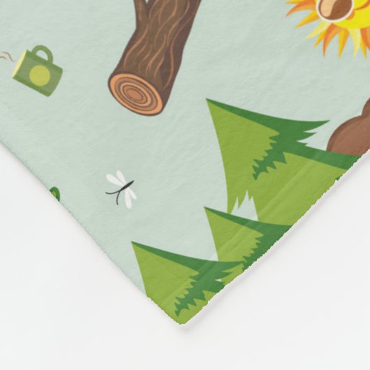 Campings-Muster Fleecedecke (Ecke)