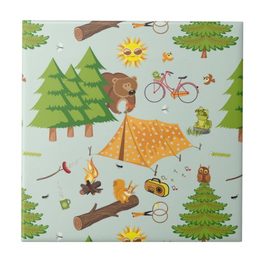 Campings-Muster Fliese (Vorderseite)