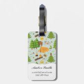 Campings-Muster Gepäckanhänger (Rückseite vertikal)