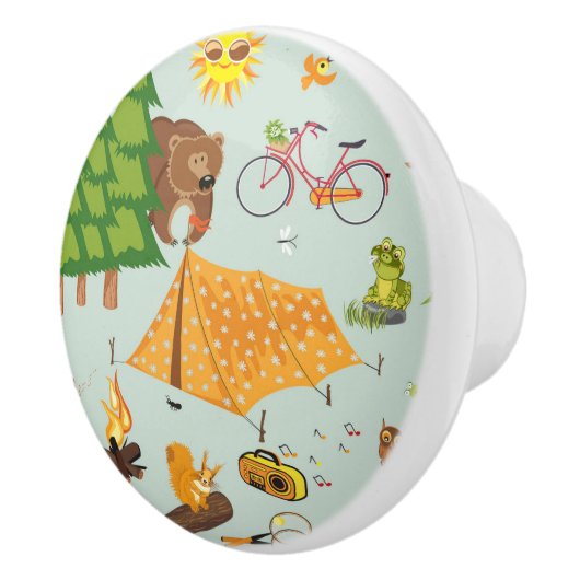 Campings-Muster Keramikknauf (Rechts)