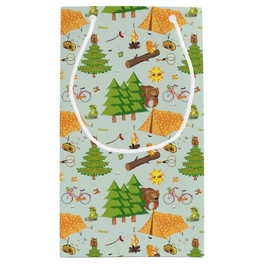 Campings-Muster Kleine Geschenktüte (Rückseite)
