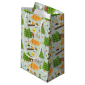 Campings-Muster Kleine Geschenktüte (Vorderseite Schrägansicht)