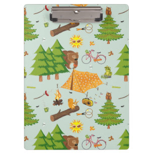 Campings-Muster Klemmbrett