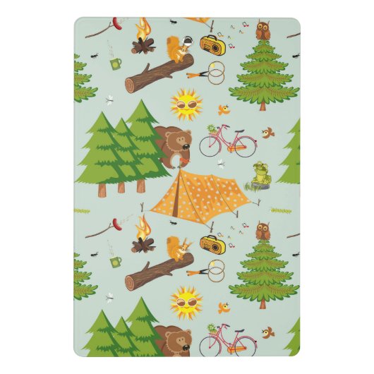 Campings-Muster Mini Klemmbrett (Rückseite)