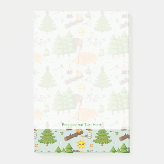 Campings-Muster Post-it Klebezettel (Vorderseite)