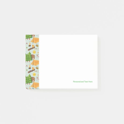Campings-Muster Post-it Klebezettel (Vorderseite)