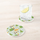 Campings-Muster Sandstein Untersetzer (Seite)