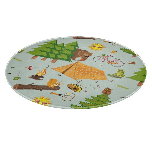 Campings-Muster Schneidebrett (Ecke)