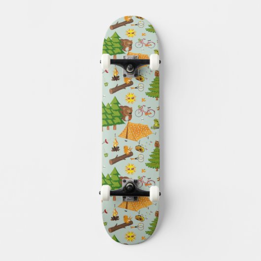 Campings-Muster Skateboard (Vorderseite)