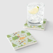 Campings-Muster Steinuntersetzer (Seitenansicht)