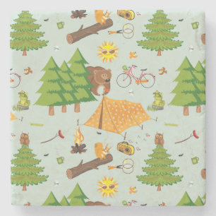 Campings-Muster Steinuntersetzer