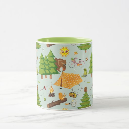 Campings-Muster Tasse (Zentrum)