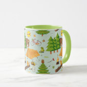 Campings-Muster Tasse (VorderseiteRechts)