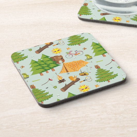 Campings-Muster Untersetzer (Linke Seite)