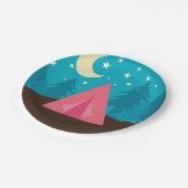 Campings-Party Pappteller (Schrägansicht)