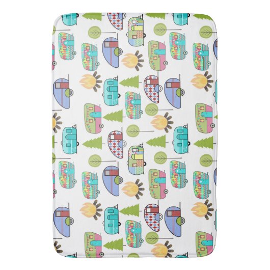 Campings-Themed Bad-Matten Badematte (Vorderseite Vertikal)