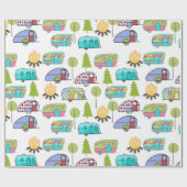 Campings-Themed Verpackungs-Papier Geschenkpapier (Flach)