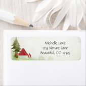 Campings-Zelt-Lagerfeuer-Wildnis-Waldadresse (Insitu)