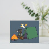 CampingScottie - Brindle Postkarte (Stehend Vorderseite)