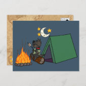 CampingScottie - Brindle Postkarte (Vorne/Hinten)
