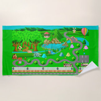 Campingwege für Autos Strandtuch