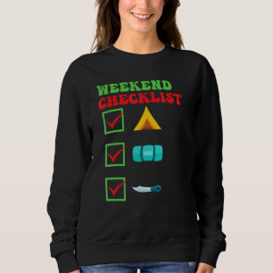Campingwochenende Checkliste Zelt Schlafsäcke Mess Sweatshirt