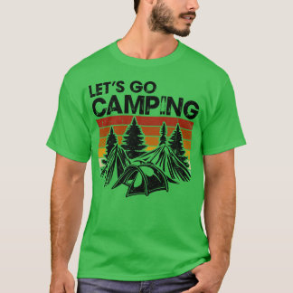 Campingzelt Geschenk lasst uns campen gehen T-Shirt