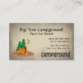 Campingzelt Outdoor Equipment Business Visitenkarte (Vorderseite)
