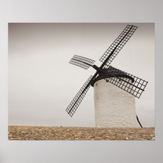 Campo de Criptana, antike Windmühlen La Mancha Poster (Vorne)
