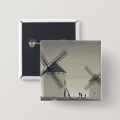 Campo de Criptana, antike Windmühlen von La Mancha Button (Vorne & Hinten)