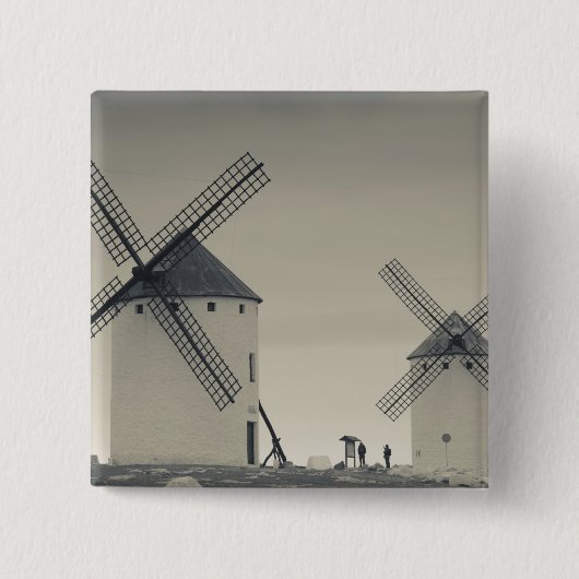 Campo de Criptana, antike Windmühlen von La Mancha Button (Vorderseite)