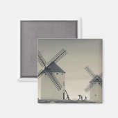 Campo de Criptana, antike Windmühlen von La Mancha Magnet (Vorderseite/Rückseite)