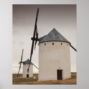 Campo de Criptana, antike Windmühlen von La Mancha Poster