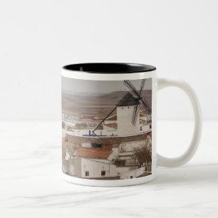 Campo de Criptana, antike Windmühlen von La Mancha Zweifarbige Tasse