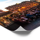 Campo de Fiori bei Sonnenuntergang, Rom, Italien,  Poster (Ecke)