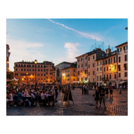 Campo de' Fiori Rome Perfektes Poster | Sonnenunte
