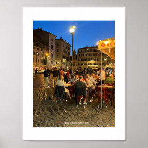 Campo di Fiore, Rom, Italien Design Foto Print Poster
