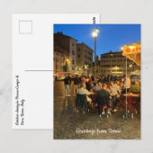 Campo di Fiore, Rom, Italien Design Postkarte (Vorne/Hinten)