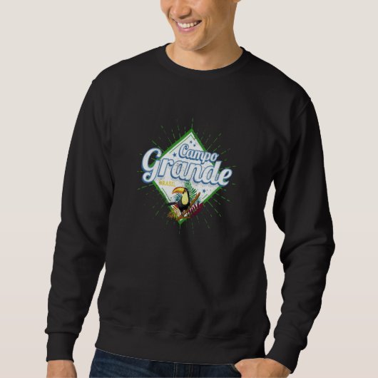 Campo Grande Mato Grosso do Sul Brazil Retro Touca Sweatshirt (Vorderseite)