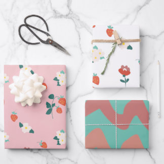Campos de frutillas geschenkpapier set