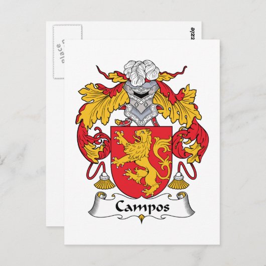 Campos Familienwappen Postkarte (Vorne/Hinten)