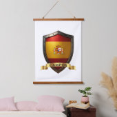 Campos Spain Heraldic Name Shield Wandteppich Mit Holzrahmen (Schlafzimmer)