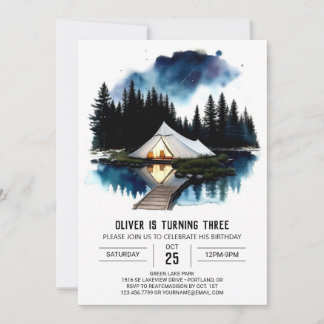 Campout Under the Stars Einladung zum Geburtstag