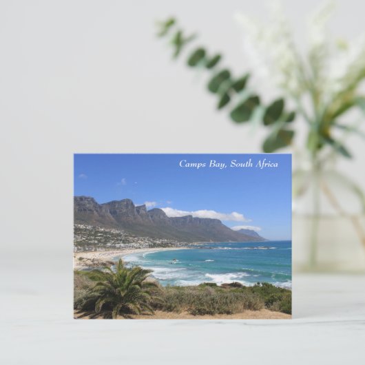 Camps Bay Beach, Südafrika Postkarte (Stehend Vorderseite)