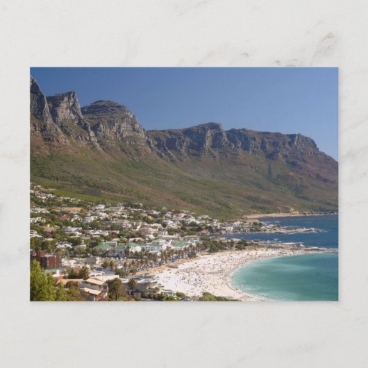 Camps Bay Beach und Zwölf Apostel Postkarte (Vorderseite)