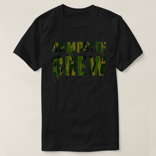 CAMPSITE CREW Camouflage Sommerberater Lehrer T-Shirt (Design vorne)