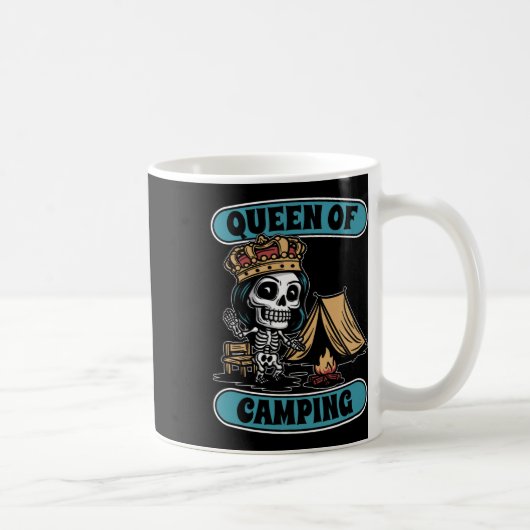 Campsite Skeleton Tenting Tent - Campfire Queen Of Kaffeetasse (Rechts)